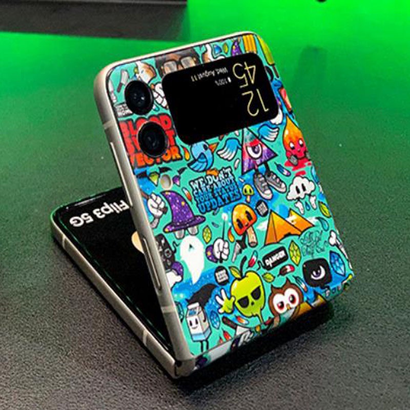 Miếng Dán Điện Thoại Dễ thương Samsung Galaxy Z Flip 4 5G Phim bảo vệ điện thoại di động ZFlip 3 Bản lề bảo vệ phim ZFlip Miếng Dán F7000 F7070 F7110 F7210