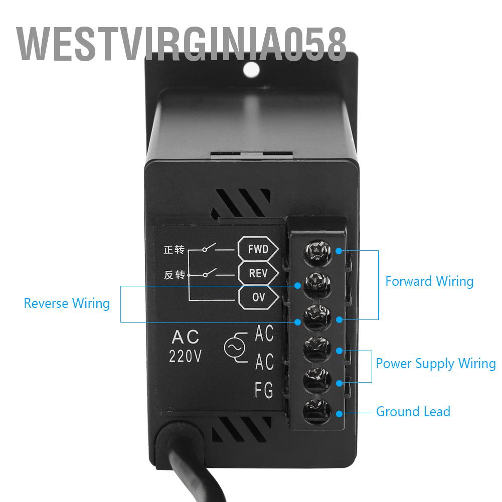 Westvirginia058 AC 220V 6-200W Digital Speed Controller Motor Control Unit 0-100%