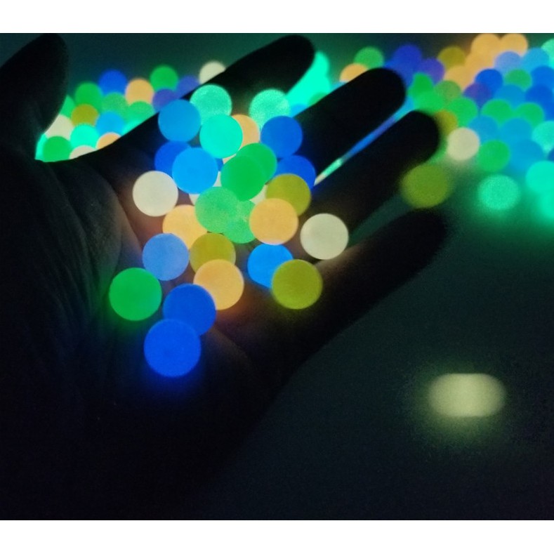 Hạt Nhựa Dạ Quang 6-12mm Dùng Làm Trang Sức Thủ Công