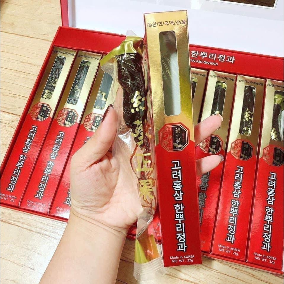 Sâm tẩm mật ong nguyên củ Hàn Quốc - 10 củ