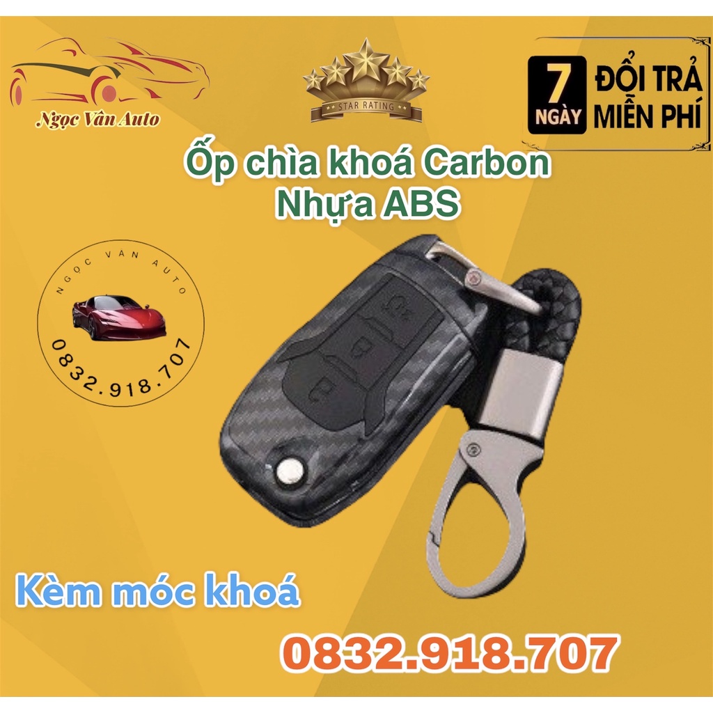 ốp chìa khóa Carbon Ford Ranger chìa khóa cơ 3 nút