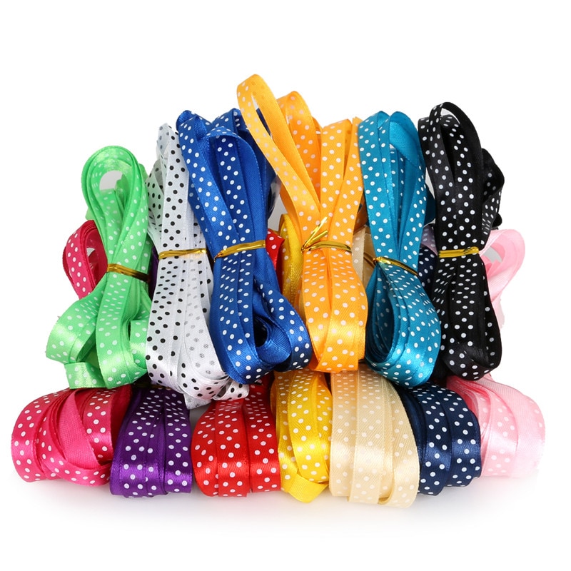 Cuộn dây ruy băng trang trí đa năng 14 màu 5yards / lot 10mm