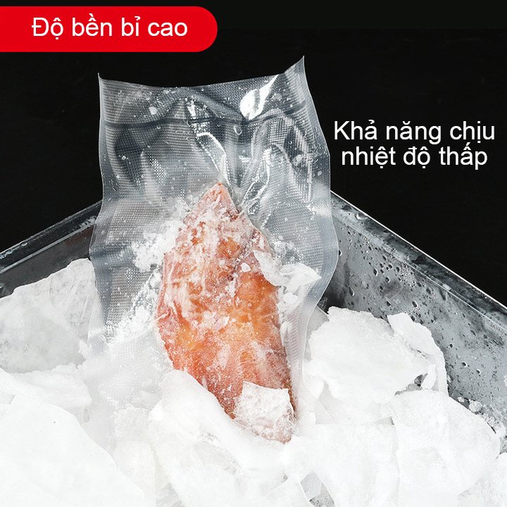 Túi hút chân không nhám 1 mặt túi đựng thực phầm hút chân không combo 50 túi đựng từ 700g>1,3kg thực phẩm một túi
