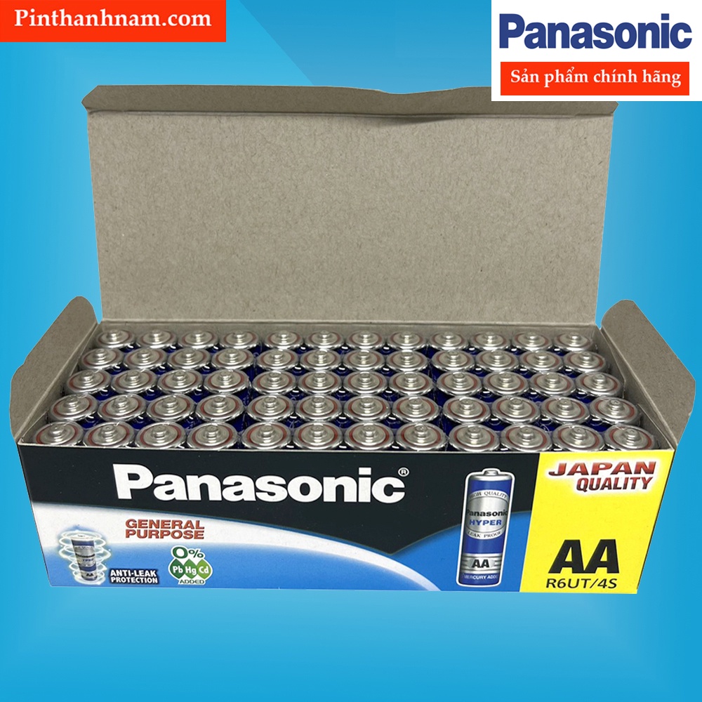 Hộp 60 viên pin AA Panasonic tiểu xanh chính hãng