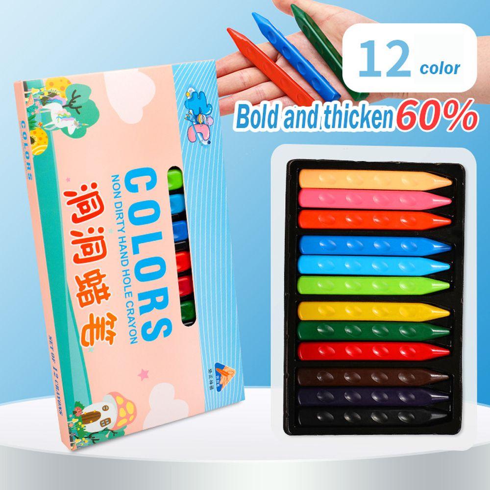 Elsworth Bút Chì Màu Hình Tam Giác Không Độc Hại Có Thể Xóa Được Dành Cho Học Sinh