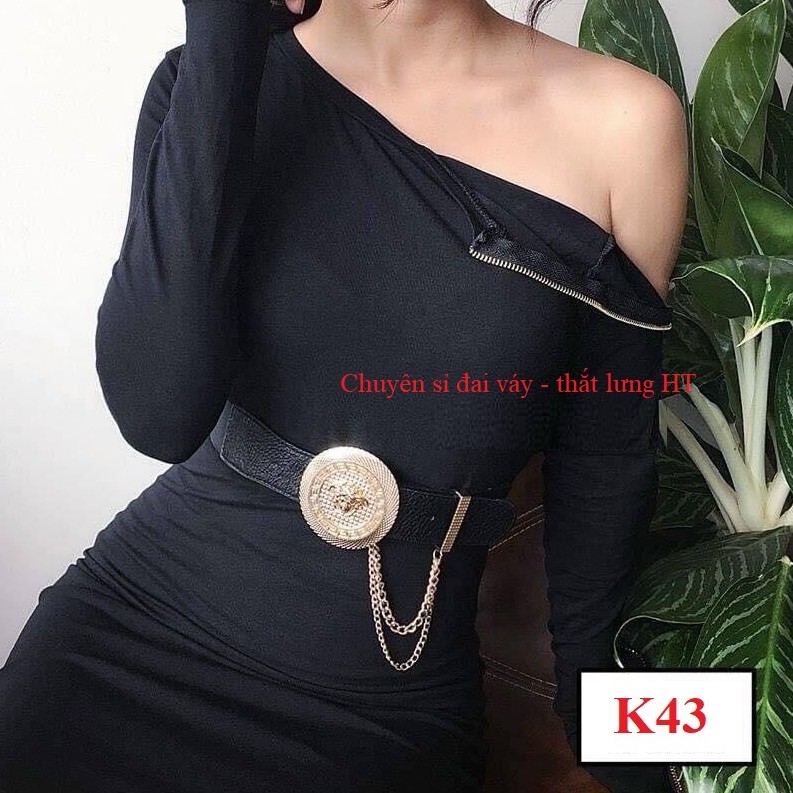 Đai váy belt V xích 4cm K43