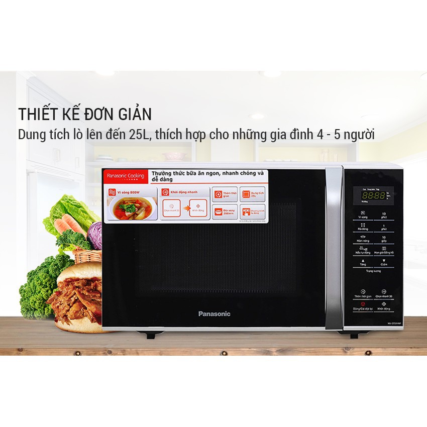 [Chính hãng - Bảo hành 1 năm] Lò Vi Sóng Panasonic NN-ST34HMYUE (800W)