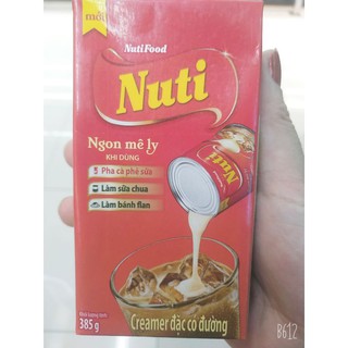 COM BO 2 SỮA ĐẶC NUTI ĐỎ/XANH 385G HỘP GIẤY