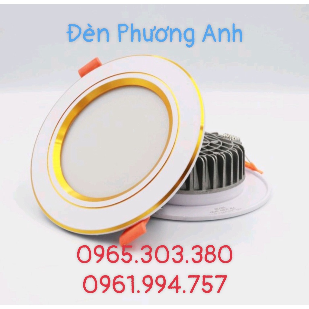 Đèn âm trần  7w và-9w phi 90 có 3 chế độ ánh sáng đổi màu trắng-vàng- trung tính
