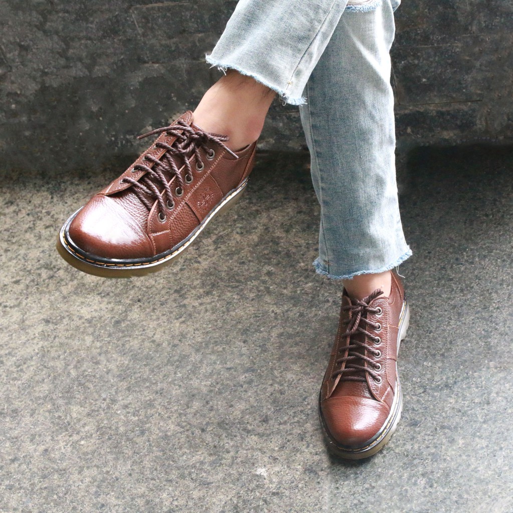 [Tặng kèm lót giày] Giày đốc nam cổ ngắn da bò thật cao cấp HEIKA | BigBuy360 - bigbuy360.vn