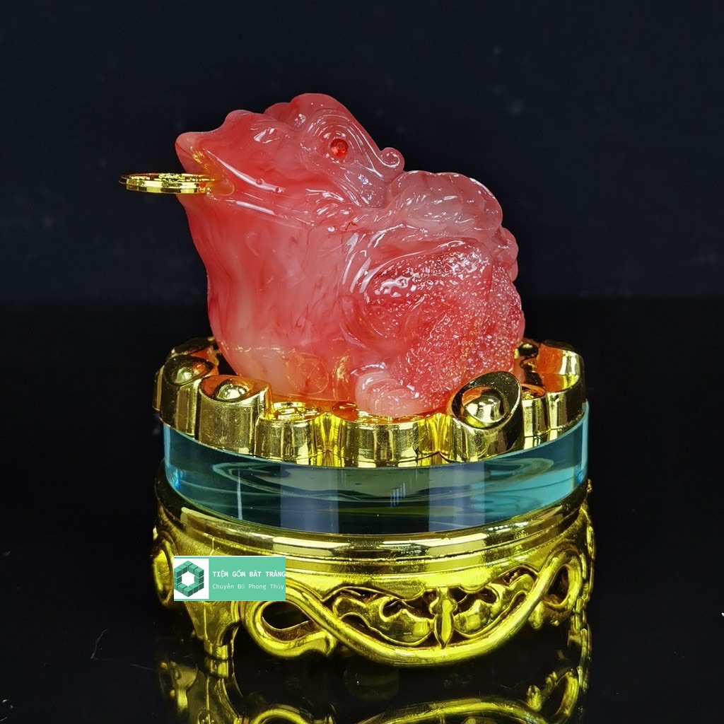 Ông Cóc Thiềm Thừ + Tỳ Hưu Đế Xoay Tròn 360 . Đặt Ban Thần Tài Cao 15cm, Đường Kính 11cm