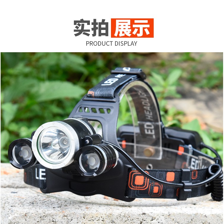 Đèn Pin Đội Đầu Đi Xe Máy, Đi Phượt Siêu Sáng HIGH POWER HEADLAMP T6 Chính Hãng - BH 6 Tháng