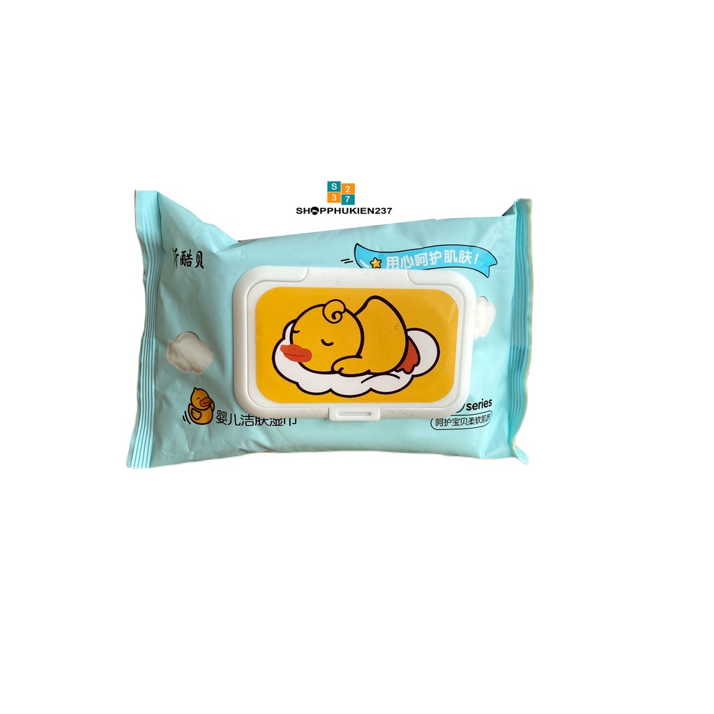 KHĂN GIẤY ƯỚT CON VỊT VÀNG 30 TỜ 1 BỊCH KHĂN ƯỚT
