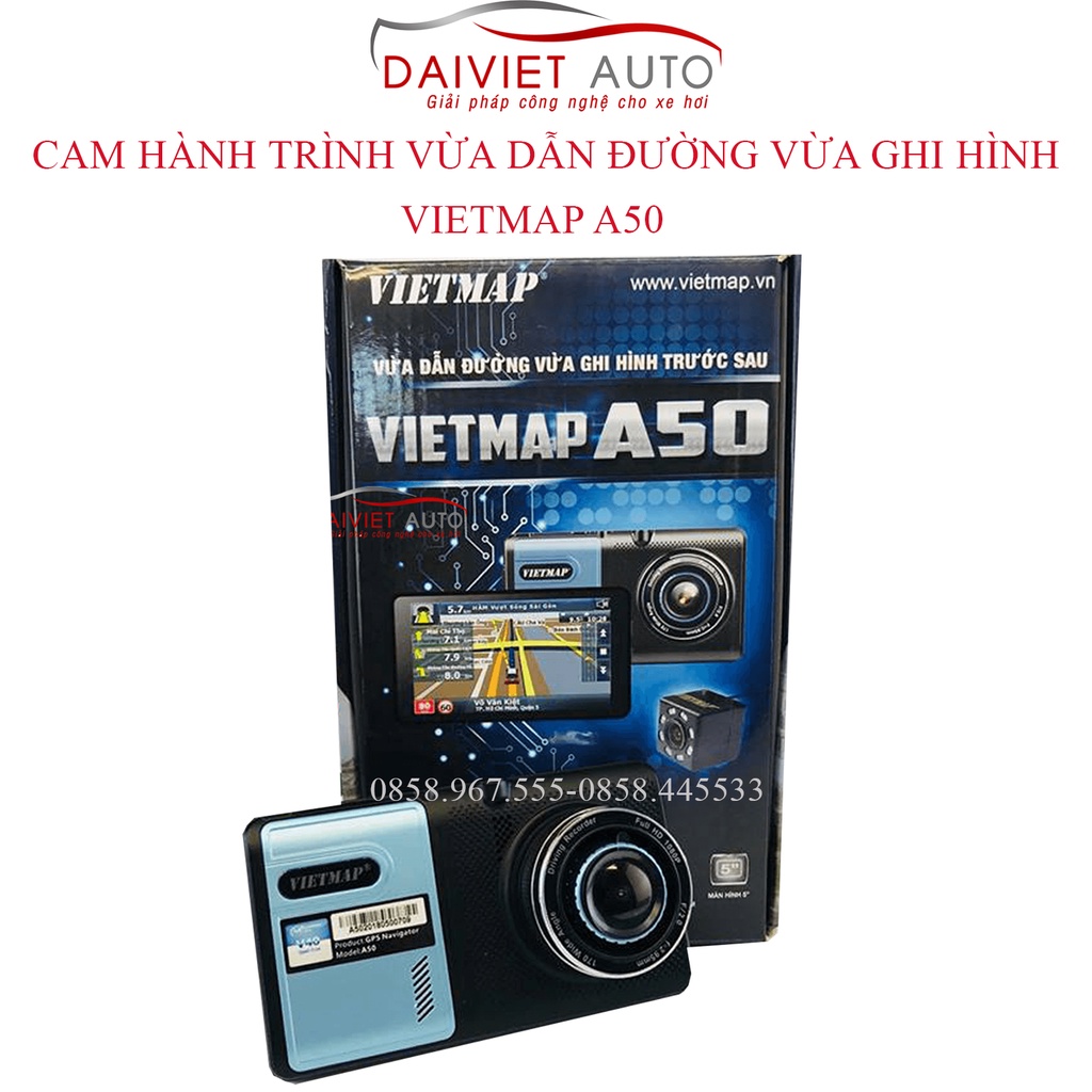 VIETMAP A50 Camera hành trình dẫn đường Chính Hãng | Đại Việt Auto