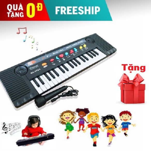 Đàn organ, đàn piano cho bé 61 phím có míc và đàn đồ chơi MQ 3700