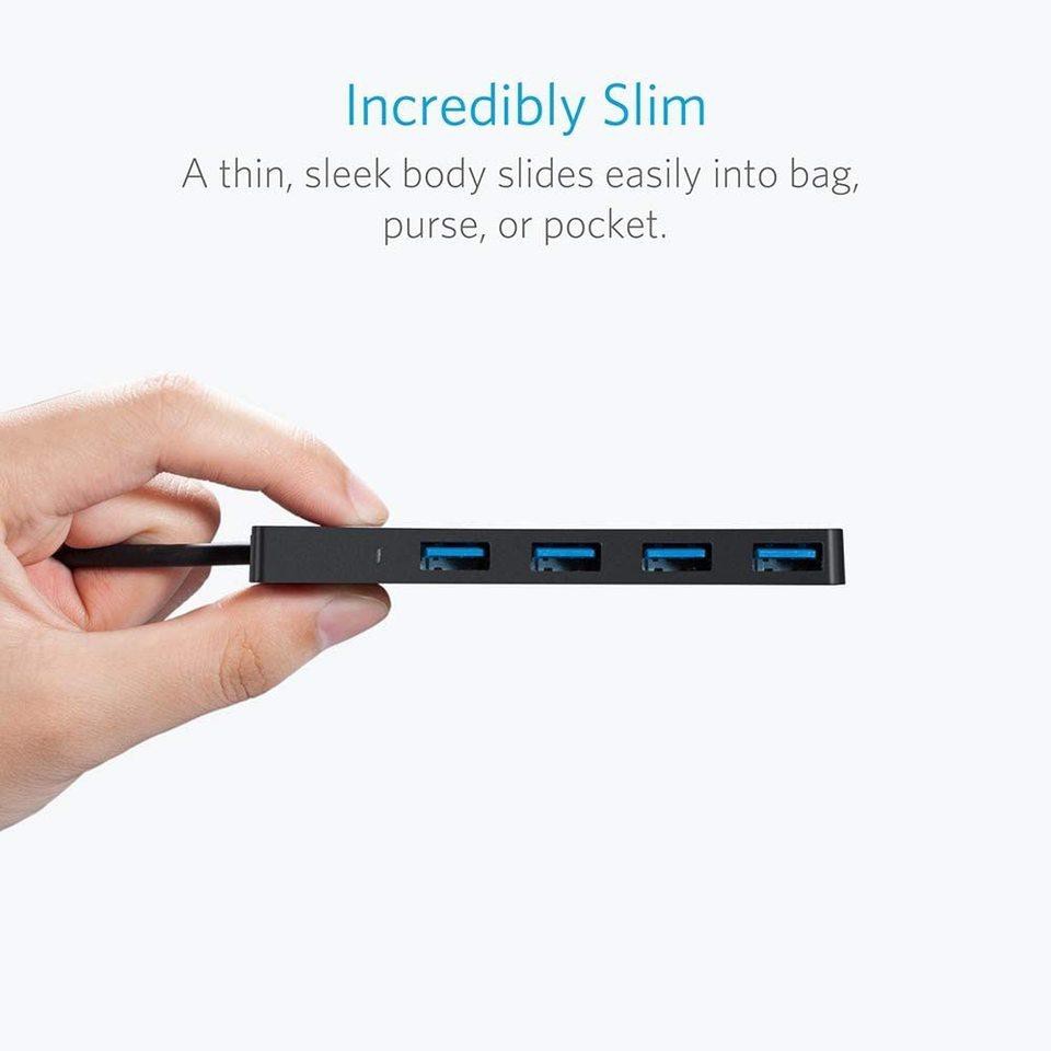 Bộ Chia Cổng Hub USB 3.0 Anker A7516 Ultra Slim - 4 Cổng USB Tốc Độ Cao