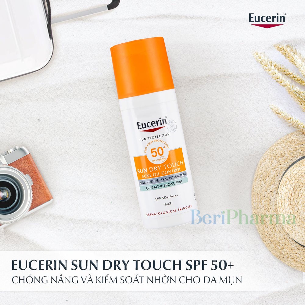 [Mã SKAMFM57M giảm 8% đơn 350K] Eucerin Kem Chống Nắng Kiểm Soát Nhờn Sun Oil Control Dry Touch Spf50+ 50ml