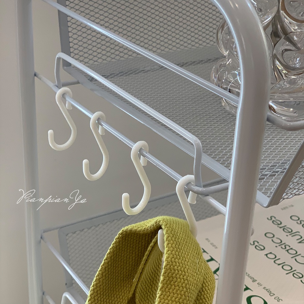 Kệ Lưới 3 Tầng Có thể Tháo Rời, Có Bánh Xe Decor Lắp Ráp Đơn Giản Dễ Dàng, Đựng Đồ Tiện Lợi, Xe Đẩy Spa