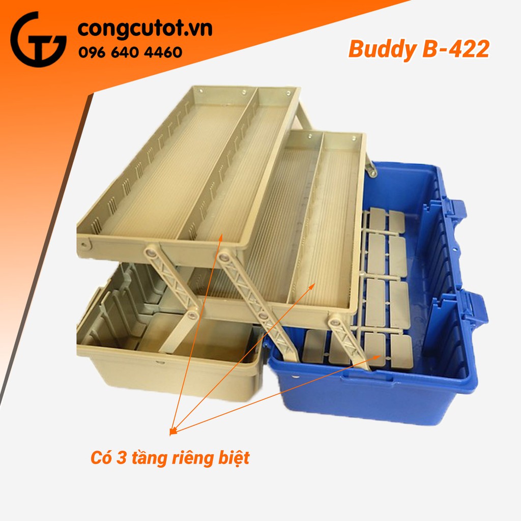 Hộp đồ nghề nhiều ngăn Buddy B-422