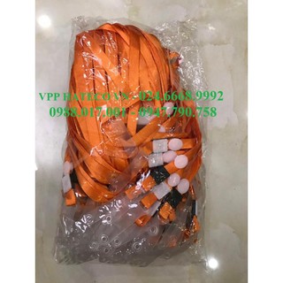 Dây đeo thẻ lụa móc nhựa Màu CAM Combo túi 100 chiếc - tuiday - Dây đeo thẻ nhân viên