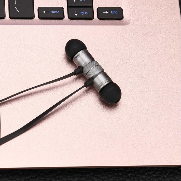 Tai nghe bluetooth 2 bên S8 có dây choàng cổ 2 đầu hít nam châm