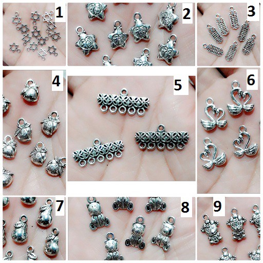 Charm phụ kiện 50 gram = 23k / 1 gói [ charm sỉ ] [ Khách chọn mẫu đúng mã số khi mua ]