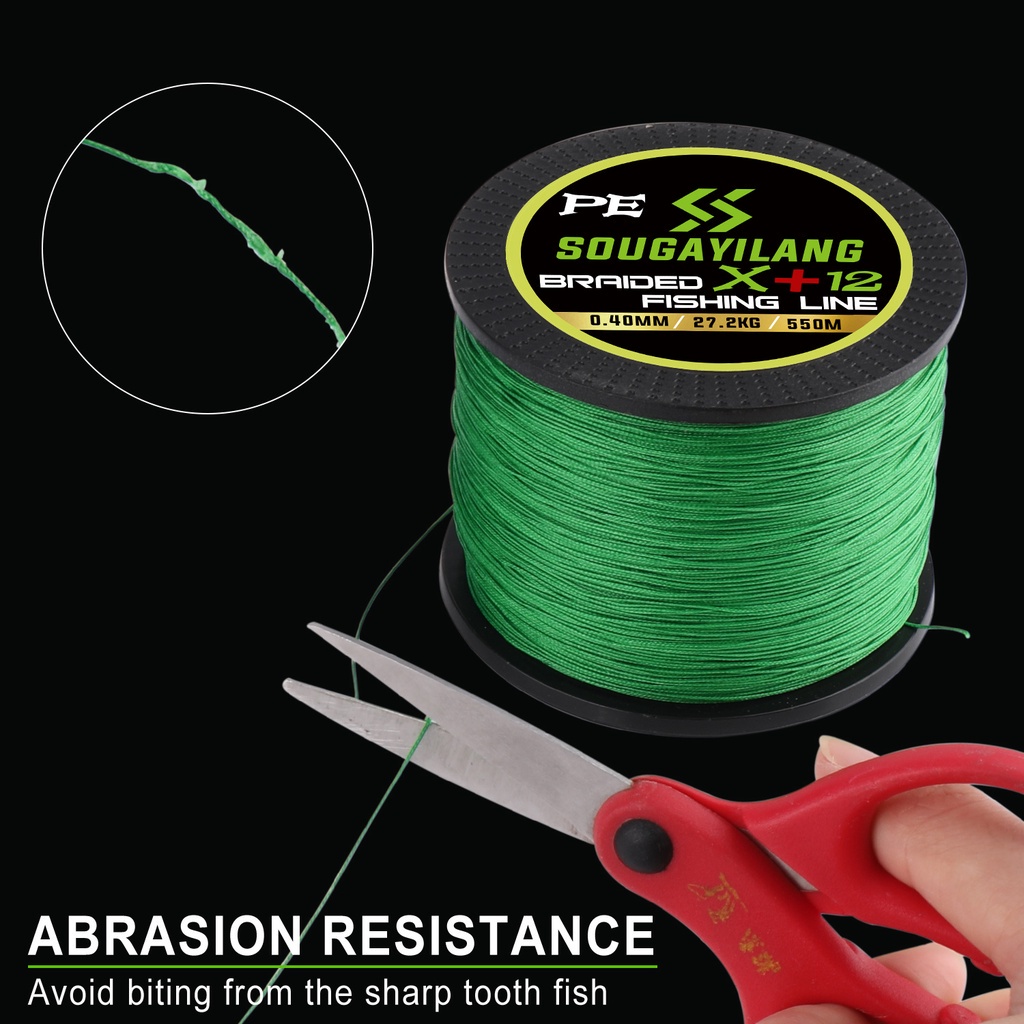 Cuộn dây câu cá SOUGAYILANG bện 12 sợi PE 350m siêu chịu lực 29-60LB