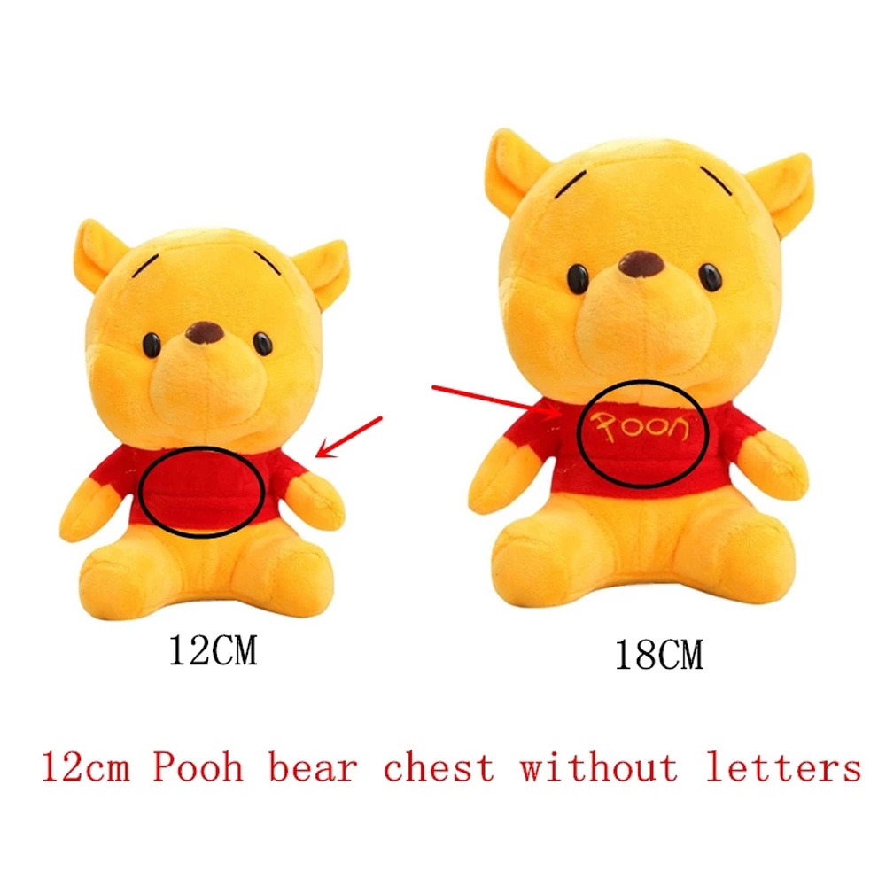 Móc khóa gấu Pooh nhồi bông dễ thương đáng yêu 12-18cm