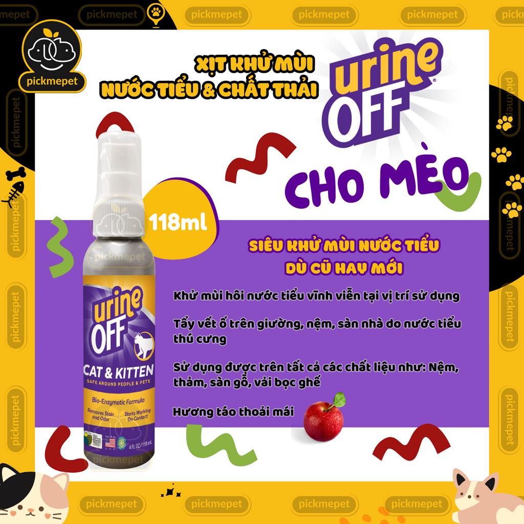 Xịt Khử Mùi Nước Tiểu, Chất Thải Chó Mèo Urine Off (Nhập khẩu Mỹ) 118ml - Chó - 118ml