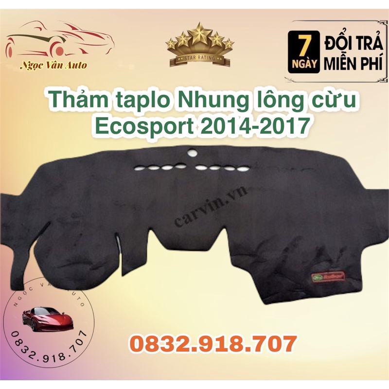 Thảm Taplo Nhung Ford Ecosport 2014 - 2021 Nhung lông cừu