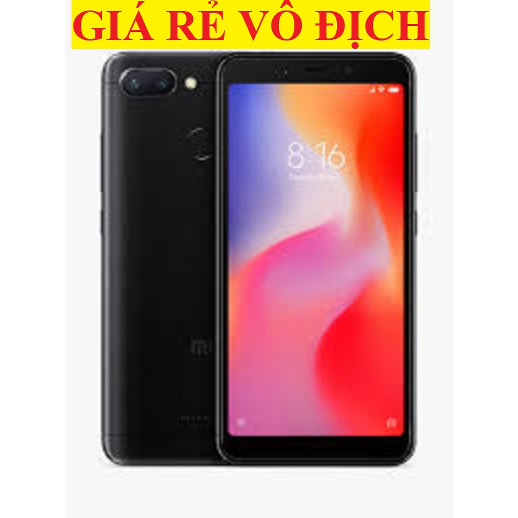 [Mã 159ELSALE hoàn 7% đơn 300K] điện thoại Xiaomi Redmi 6 2sim ram 4G/64G mới Chính hãng, Tiếng Việt