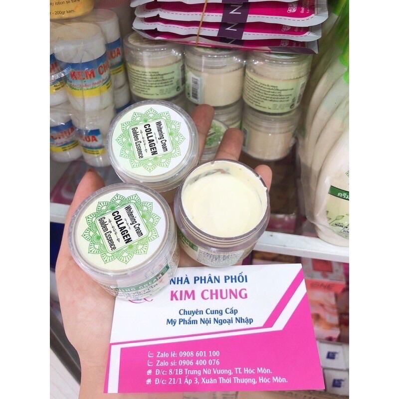 Combo 3 hủ ❤ Kích trắng Collagen whitening cream Golden essence 35g