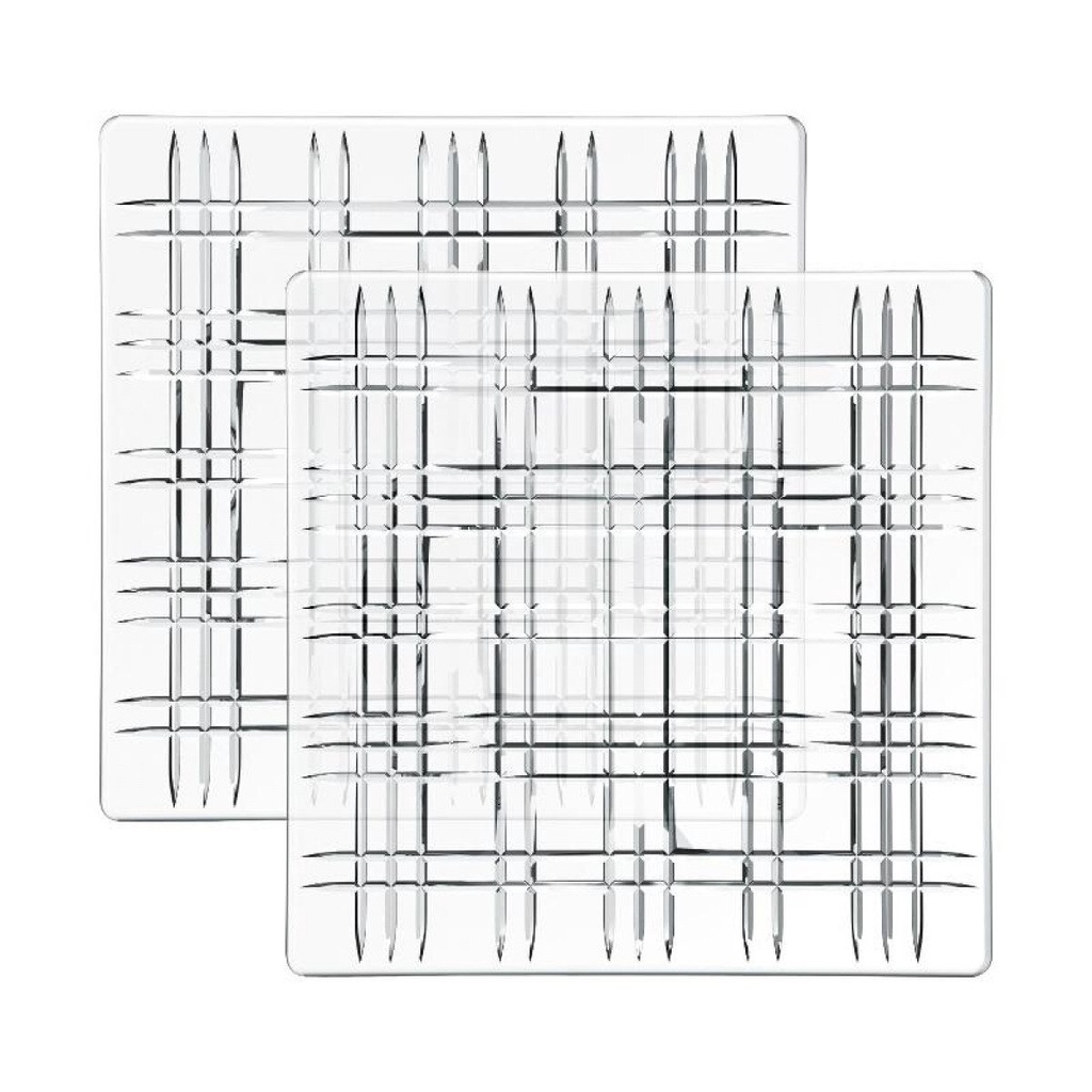 Set 2 đĩa vuông pha lê Nachtmann Square 101045 21cm