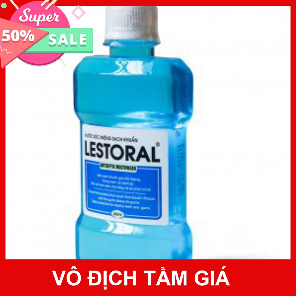 Nước súc miệng Lestoral giúp sạch khuẩn, khử mùi hôi miệng, hơi thở thơm mát (250ml)