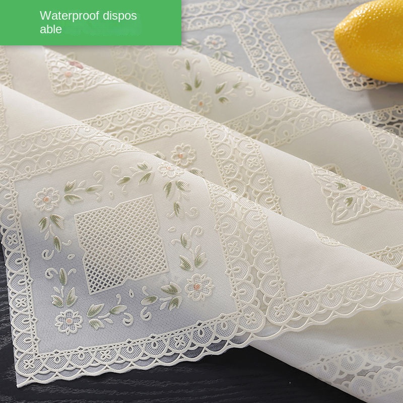 Khăn Trải Bàn Hình Chữ Nhật Bằng Nhựa PVC Chống Thấm Nước/Dầu/Bỏng Dùng Một Lần