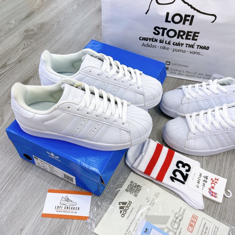 Giày Thể Thao Mũi Sò Full Trắng Nam Nữ  giày sneaker trắng basic thanh lịch dễ phối đồ