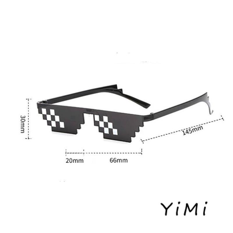 Kính mát gọng vuông không viền phong cách Thug Life vui nhộn thời trang hip hop cho nam và nữ