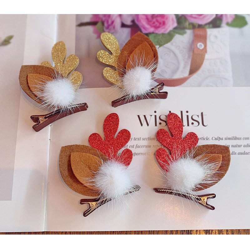 Kẹp Tóc Noen Cho Bé - Kẹp Tóc Tuần Lộc Đấng Yêu - GIAO NGẪU NHIÊN