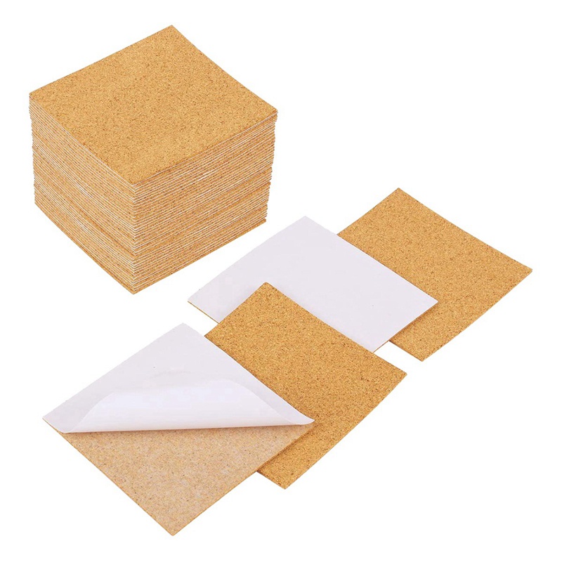 Set 100 tấm lót ly tự dính hình tròn / vuông tiện dụng