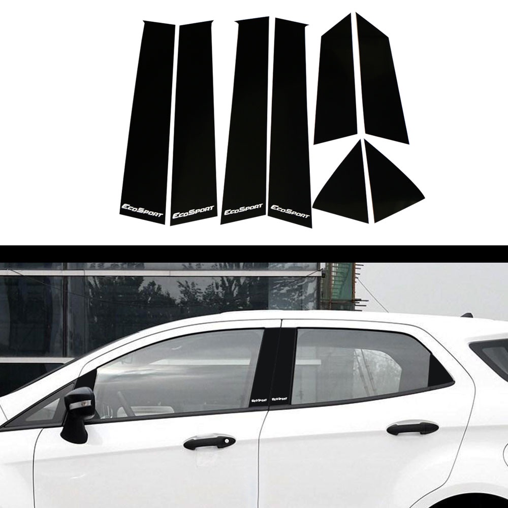 Set 8 Miếng Dán Trang Trí Cửa Sổ Xe Hơi Ford Ecosport 2013-2021 Bằng PVC