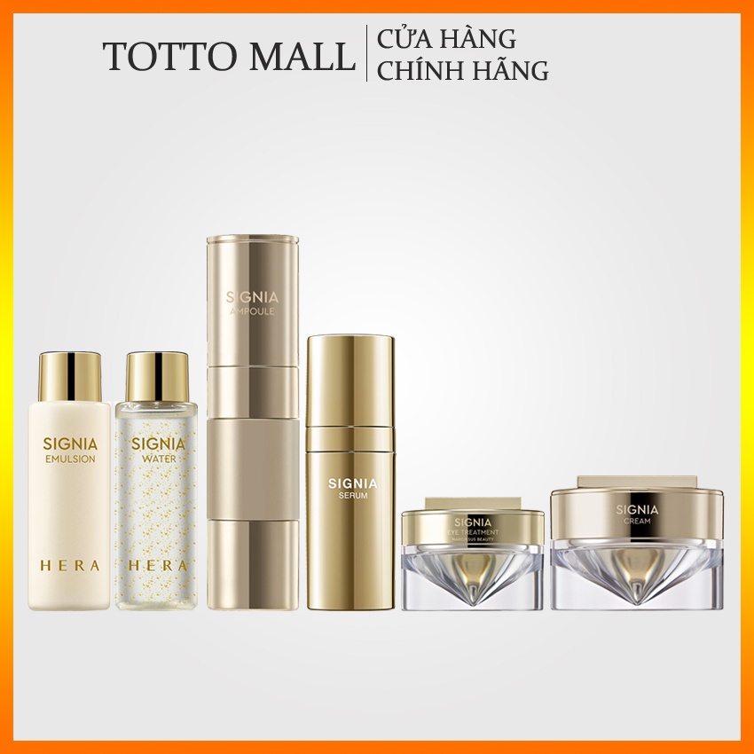 [Có Bill] Set Hera Vàng Signia Deluxe Kit 6 item - Bộ sản phẩm tái tạo da Hera vàng 24k; Hera Signia