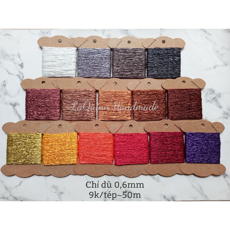 Chỉ dù 0,6mm xâu vòng, làm tua rua, trang sức handmade