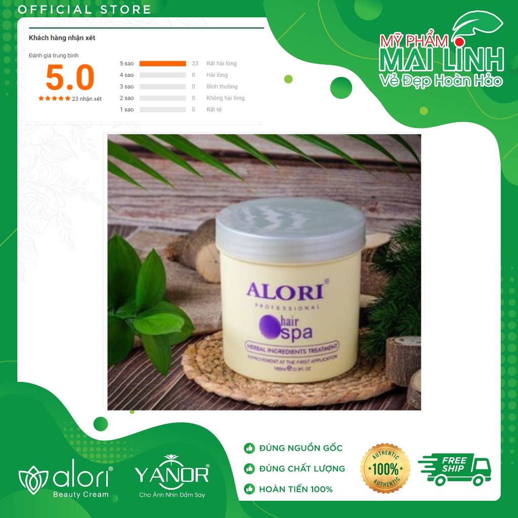 Kem Ủ Tóc Phục Hồi Hư Tổn ALORI 1000ML Vanila -  Dầu Hấp Tóc Suôn Mượt Kích Thích Mọc Tóc Ngăn Ngừa Gãy Rụng Chính Hãng