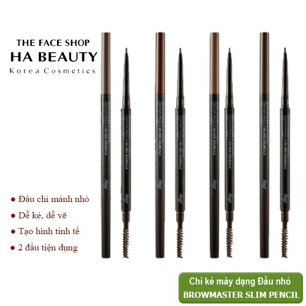[THE FACE SHOP_Auth] Chì kẻ mày dạng đầu nhỏ fmgt Brow Master Slim Pencil TFSN20