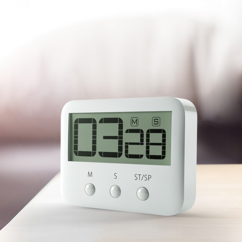 Đồng Hồ Hẹn Giờ Nấu Ăn Kỹ Thuật Số Đếm Ngược Từ Tính Kèm Màn Hình LED Cỡ Lớn Chuyên Nghiệp Cho Bé