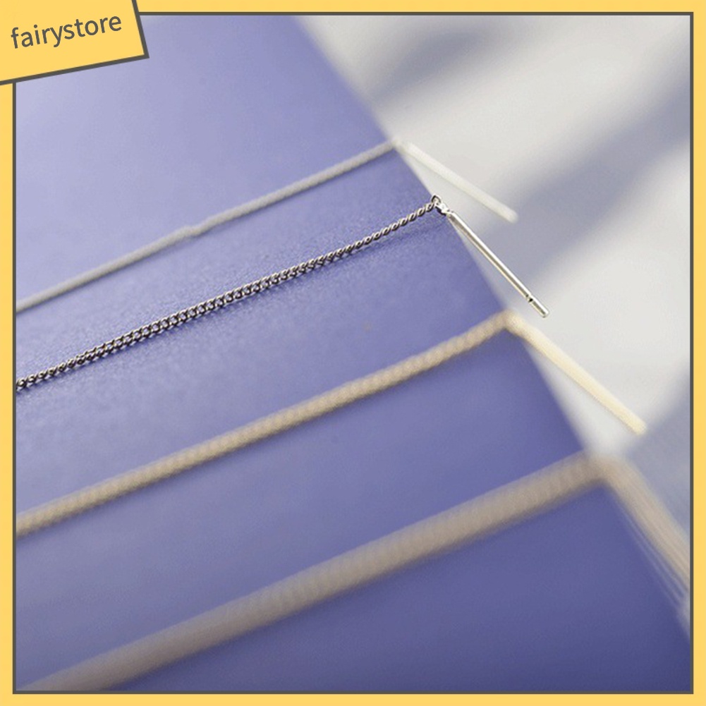 Cặp bông tai dáng dài phối đá giọt nước lấp lánh thời trang