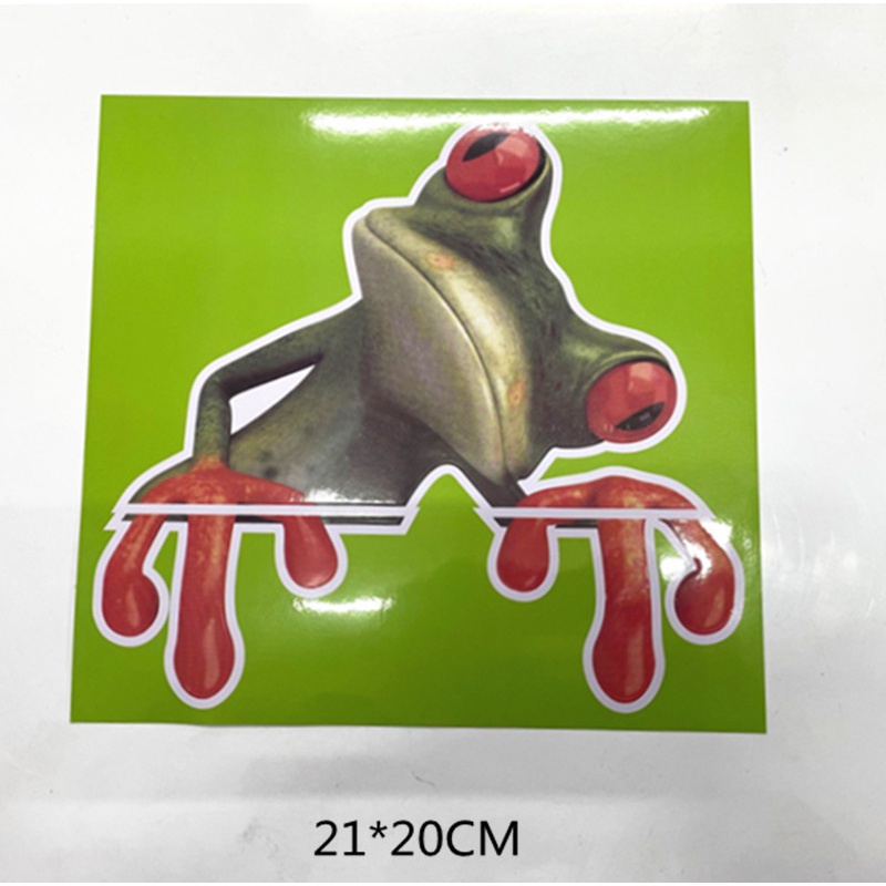 Miếng Dán Trang Trí Xe Hơi Họa Tiết Chú Ếch Hoạt Hình Vui Nhộn