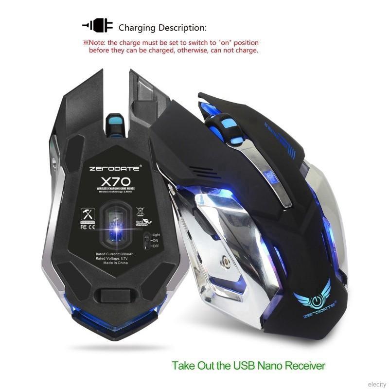 Chuột Gaming không dây tích hợp đèn LED nhiều màu | BigBuy360 - bigbuy360.vn