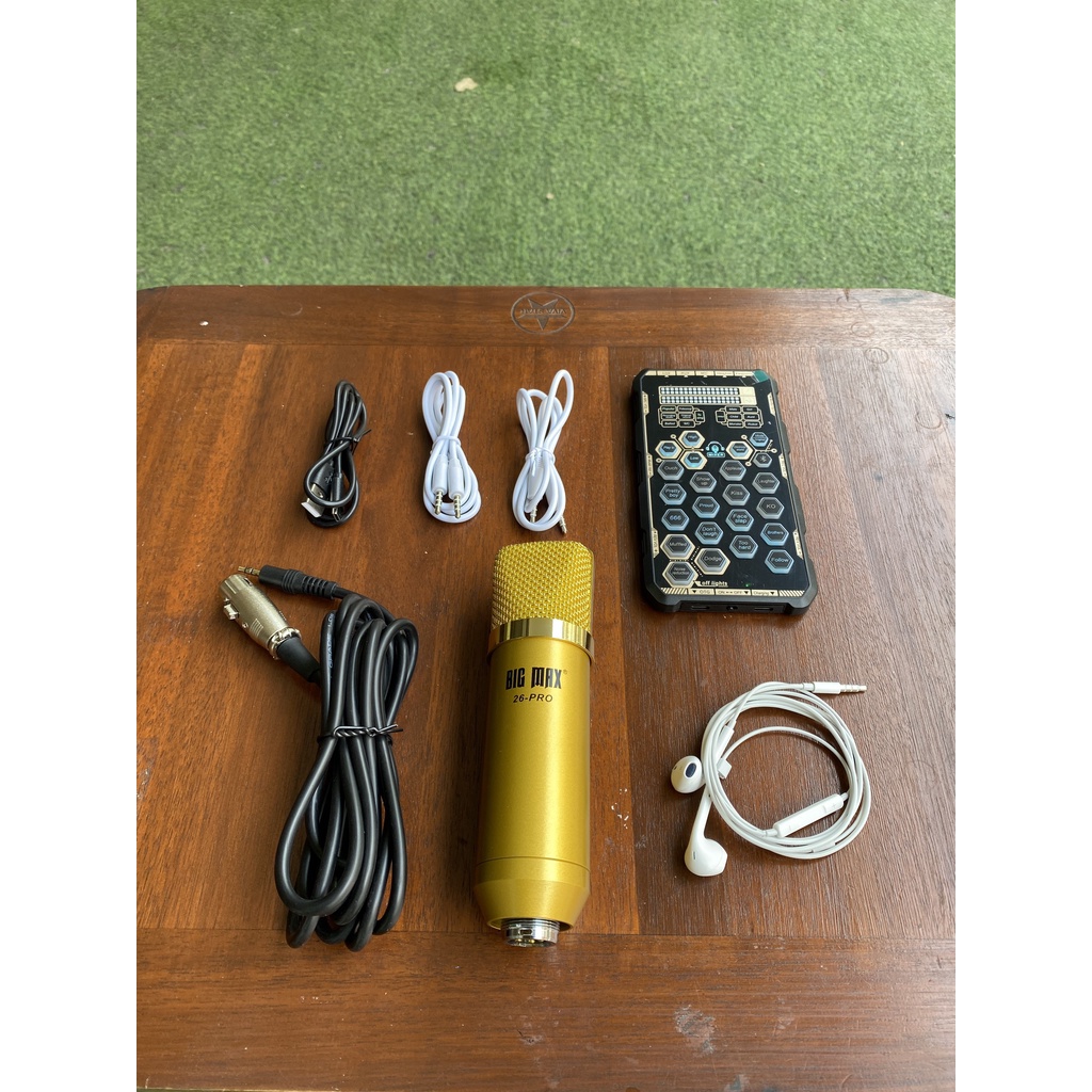 Combo Sound card K9 mobile và Micro Max 26 Chơi game, thu âm, livestream, karaoke online, pk dễ dàng
