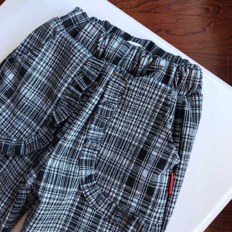 Quần dài bé gái 5-11 tuổi vải cotton lớp bông ấm áp